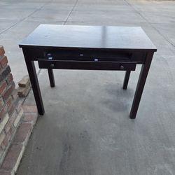 Solid Wood Desk With Keyboard Area $15