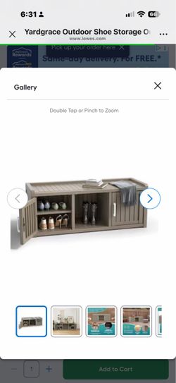 Yardgrace Outdoor Shoe Storage Cabinet Bench