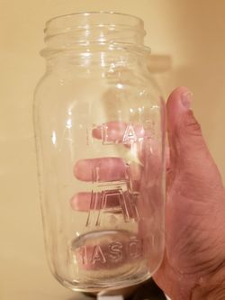 Vintage H over A Hazel Atlas Company quart size Mason Jar