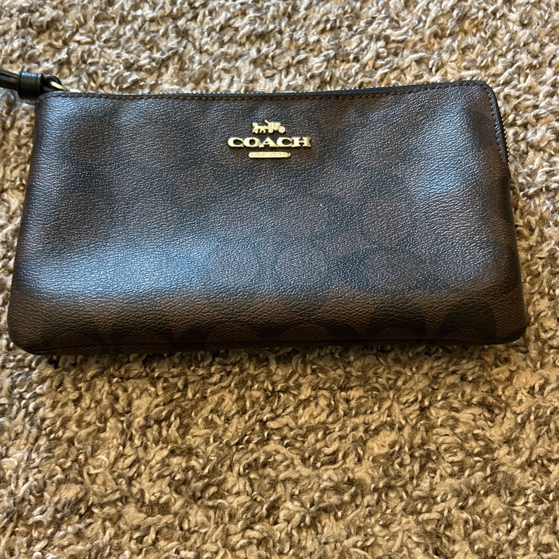 Coach Brown/black Wristlet