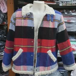 SUPREME Plaid Shearling Bomber Men’s Small