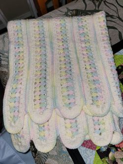 Crocheted baby blanket