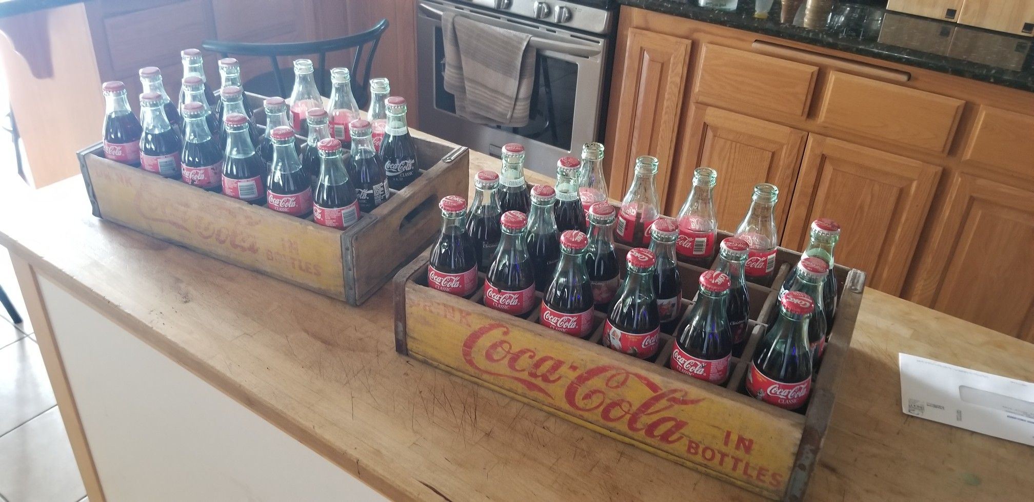 Coca Cola Crate W/ old bottles