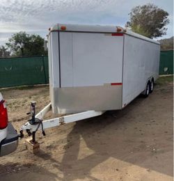 Enclosed car hauler, V nose gas saver