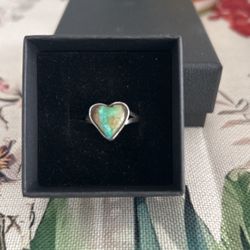Heart 925 Sterling silver Turquoise Ring 