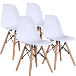 New In Box, Set of 4 modern dining chairs; ideal for a dining room, living room, kitchen nook or entryway