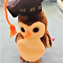 

Wise beanie baby graduation owl--