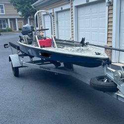 14.5’ Boat, 9.9 Hp Yamaha Motor, & Trailer