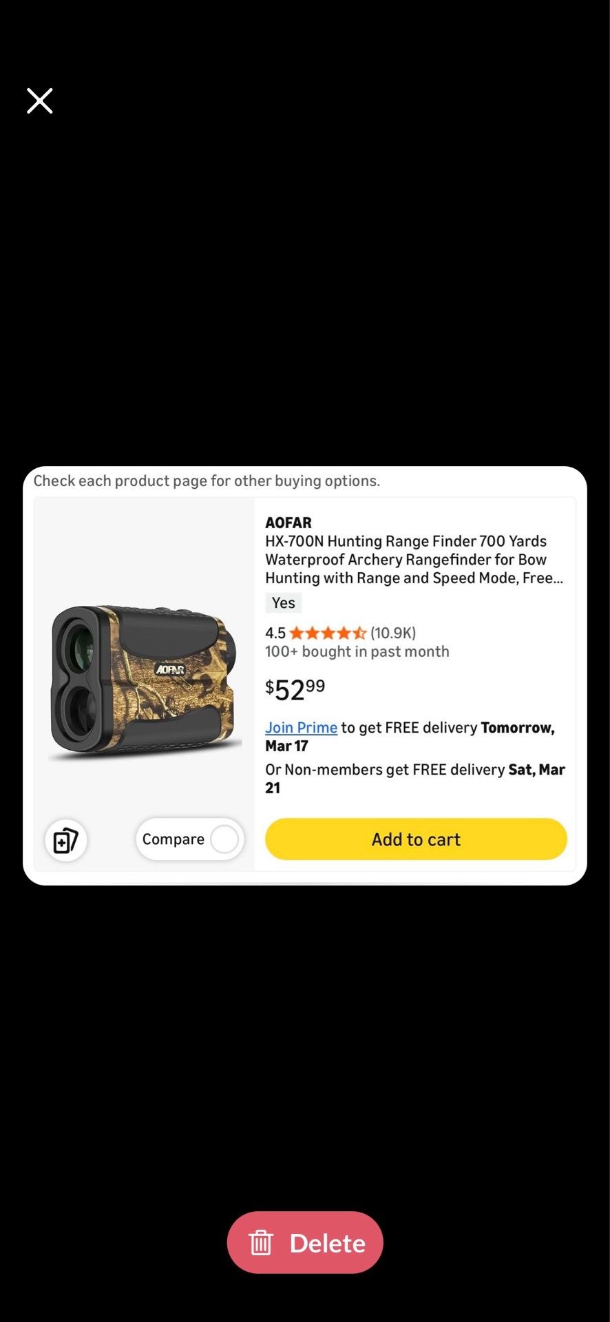 Aofar HX-700n hunting range finder