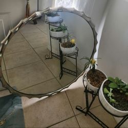Round Metalic Mirror 