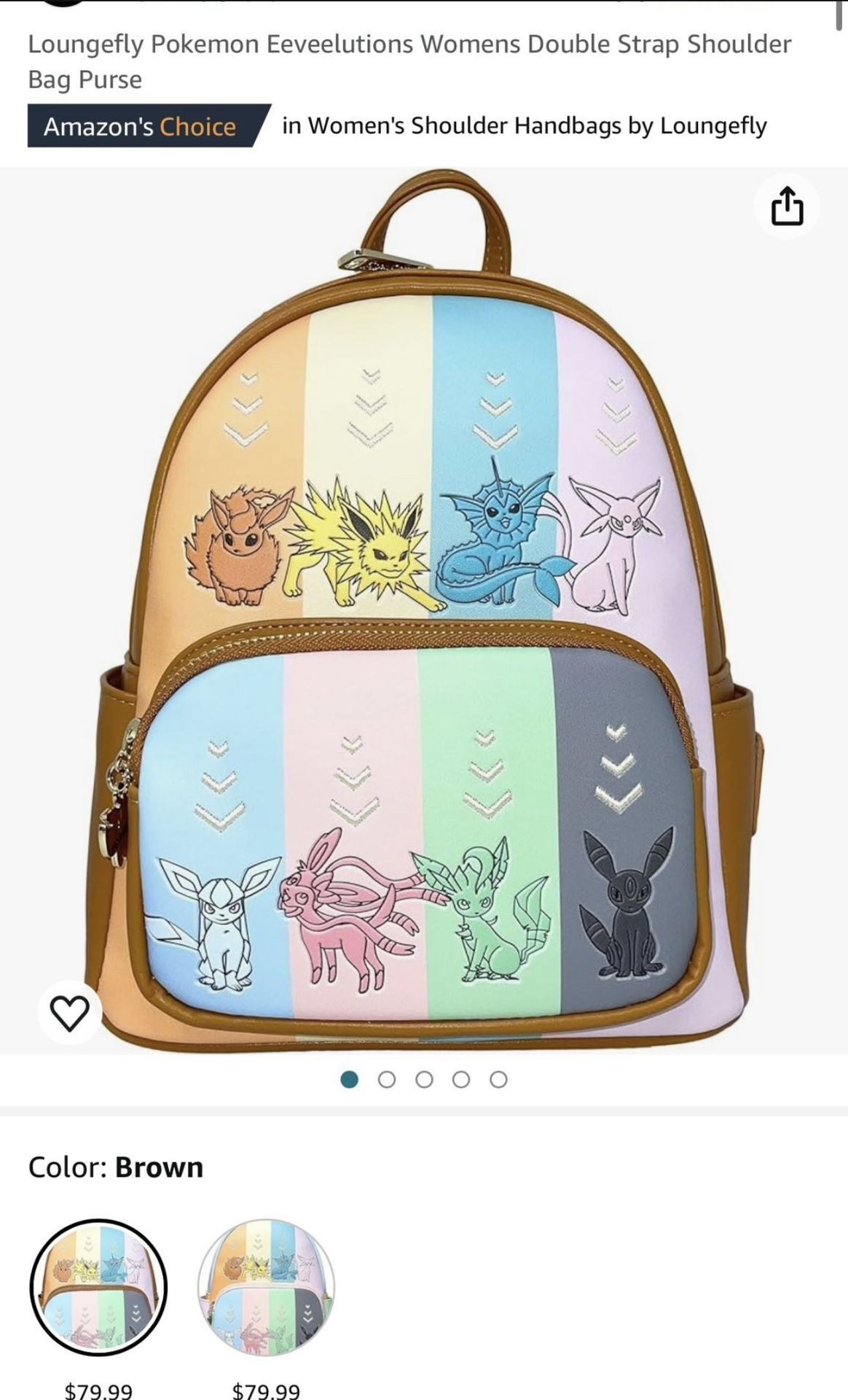Pokemon Loungefly Backpack Purse