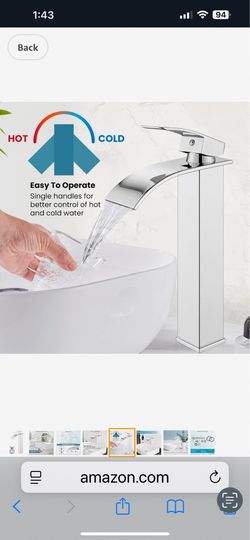 gotonovo Waterfall Tall Bathroom Faucet Single Handle 1 Hole Stainless Steel Vessel Sink  Gold And Nickel And Black A1