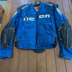 Icon Motorcycle Jacket Armored Blue And Black 