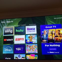75” Tcl Roku + Free Console Table
