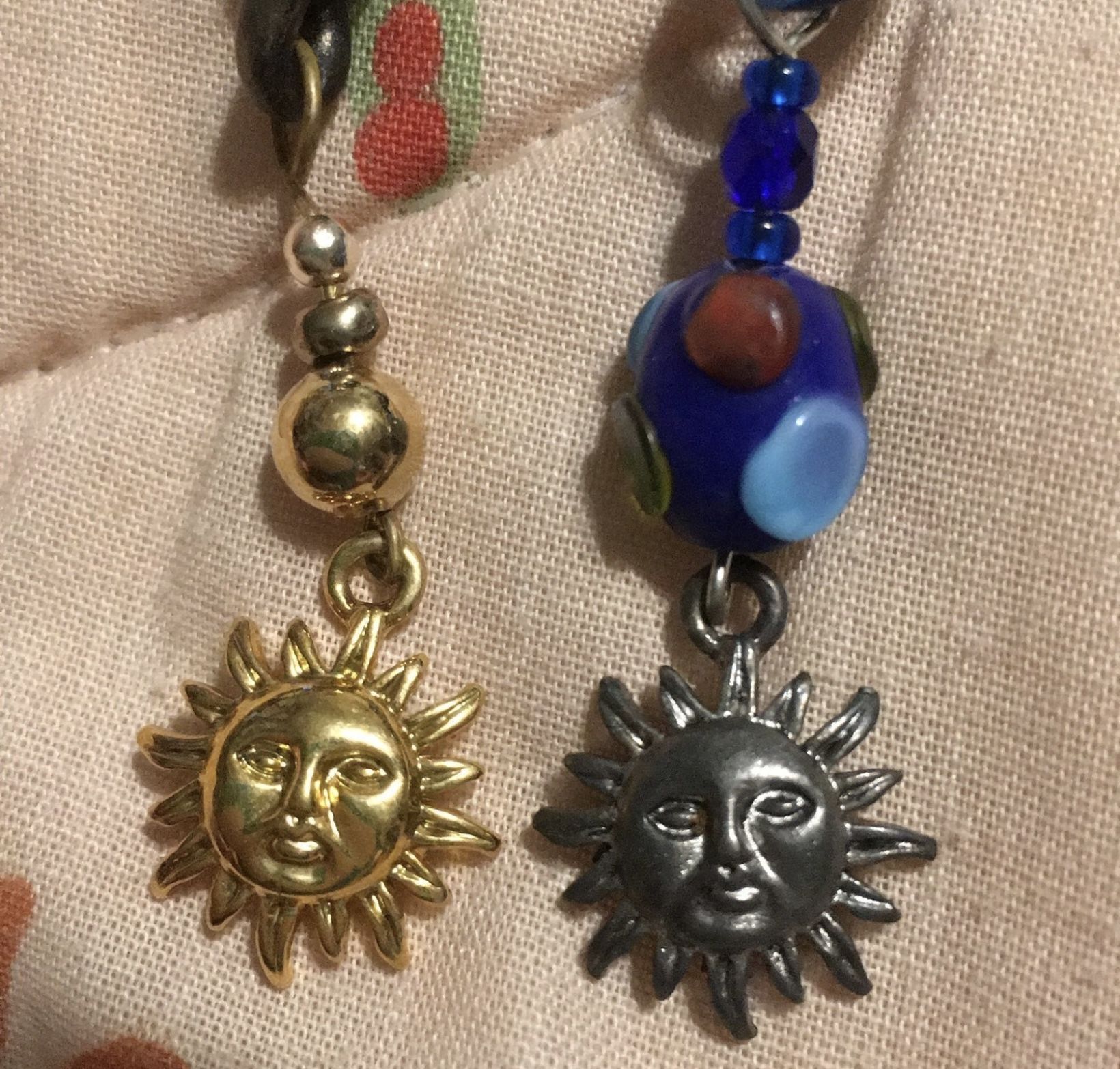 Pair of two handmade rubber hair curlers