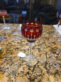 GODINGER King Louis Hock Wine Crystal Legends Cut-to-Clear Red