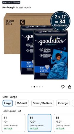 Goodnites underwear