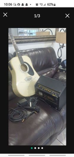 GUITARRA . AMPLIFICADOR.  MICROFONO Y AMPLIFICADOR.. Y CABLES .