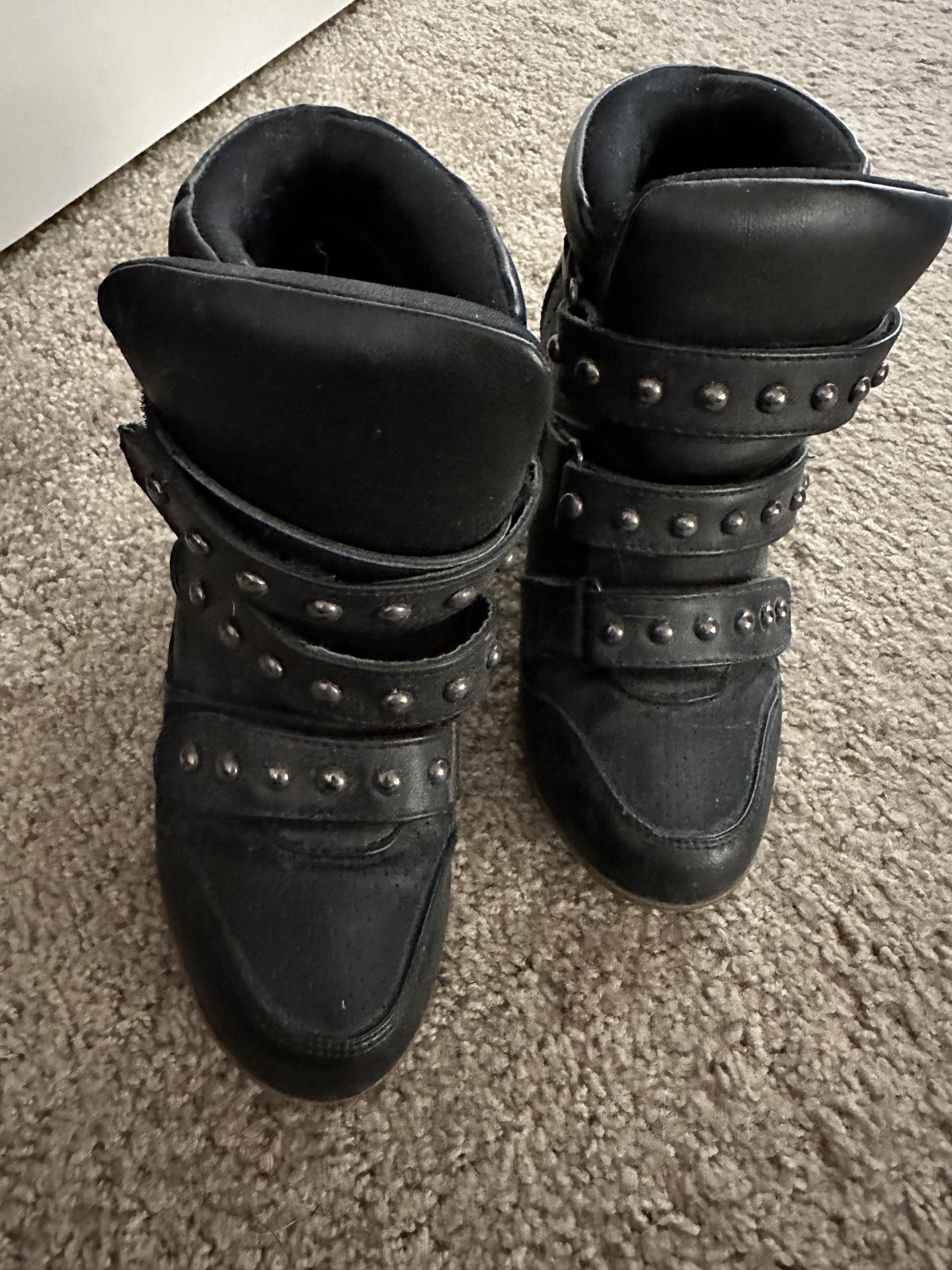 Black Platform Sneakers From Forever 21 - Size 8