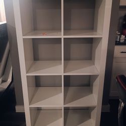 2 White CUBBY Shelves 