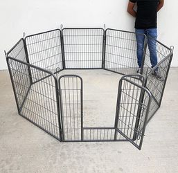 (NEW) $100 Heavy Duty 32” Tall x 32” Wide x 8-Panel Pet Playpen Dog Crate Kennel Exercise Cage Fence