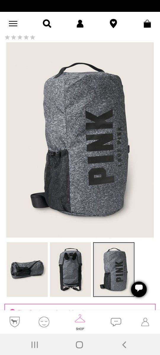 Vs Pink Backpack/duffel Bag