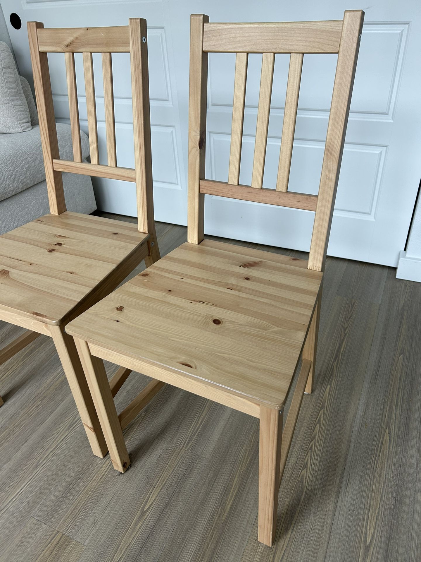2 Wooden Chairs
