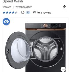 Samsung 5.0 cu. ft. Extra-Large Capacity Smart Dial Front Load Washer with CleanGuard and Dryer 7.5 cu