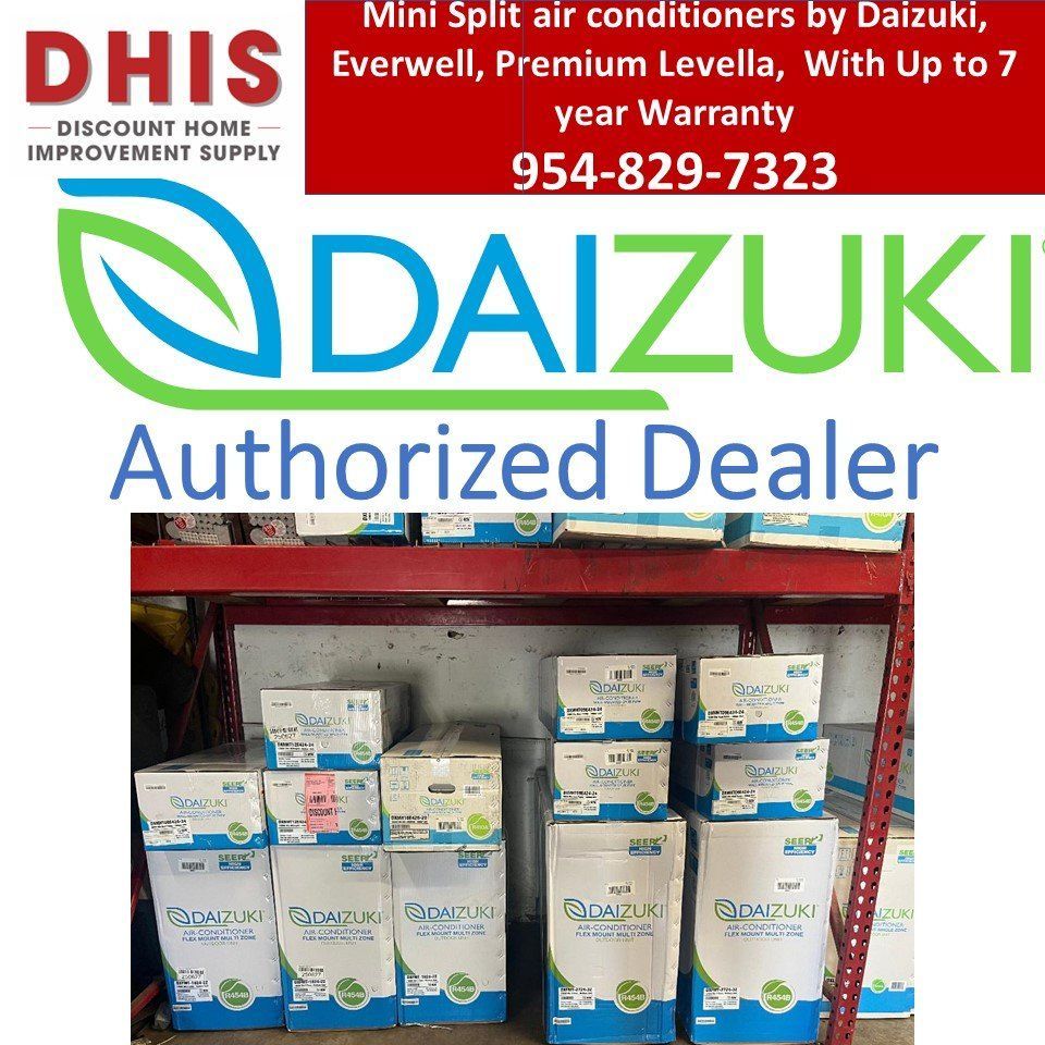 Daizuki 2- Zone Mini Split Air Conditioners 7 Year Warranty