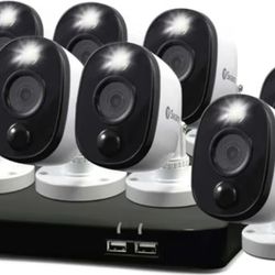 Swann Home/Business Wired DVR, 1080p Full HD Security Camera System, 8 Channels, 8 Cameras Indoor/Outdoor, 1TB HDD Storage, Color Night Vision, Sensor
