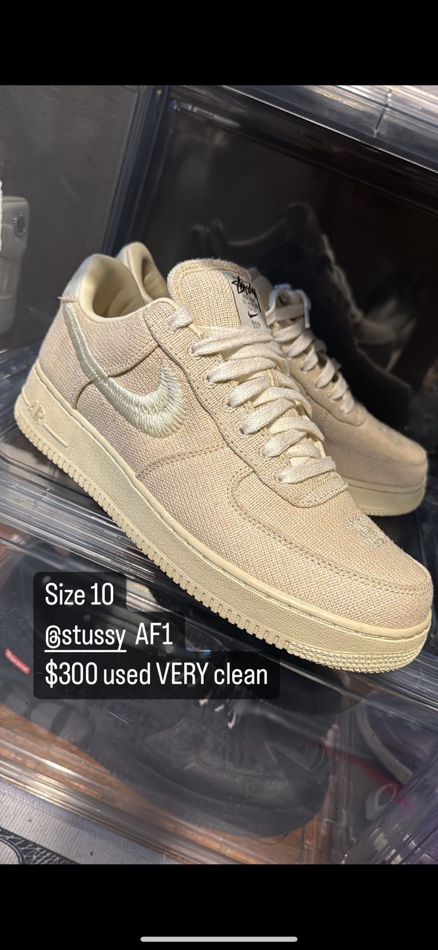 Nike AF1 Low Stussy Fossils Size 10