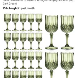 48 Vintage Wine Glasses