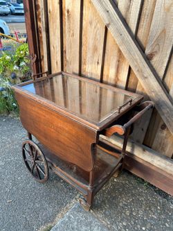 Vintage Rolling Bar Cart - One Wheel needs repair