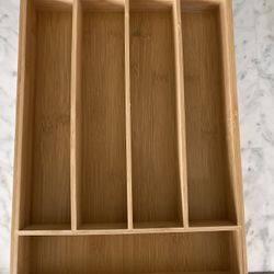 NEW Bamboo Silverware / Drawer Organizer