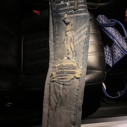 Amiri Dark Blue Jeans