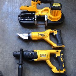 Dewalt 20 V  3 Tools Bandsaw + Rotary Hammer Drill + Double Shear Metal Cutter