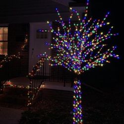 AWESOME 8 ft. Giant LED Pre-Lit Bare Branch Multi Color Tree Holiday Yard/Home Deco