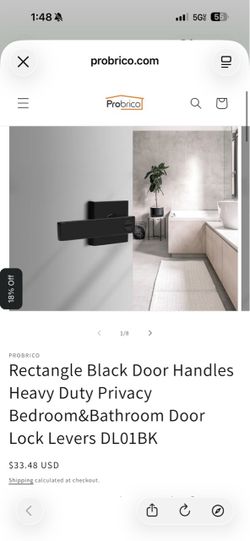 4 Probrico Black Privacy Door Handle Sets – Matching Hardware