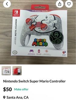 Glow Super Mario Nintendo Switch Controller