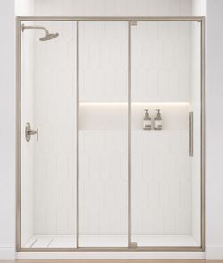 48” Sliding Shower Door Brushed Nickel