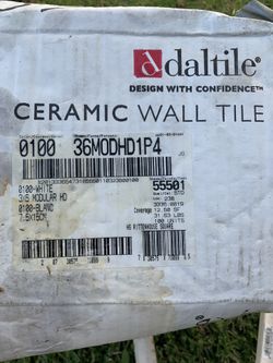 Daltile ceramic wall tile 3x6 modular HD in WHITE 37 pieces