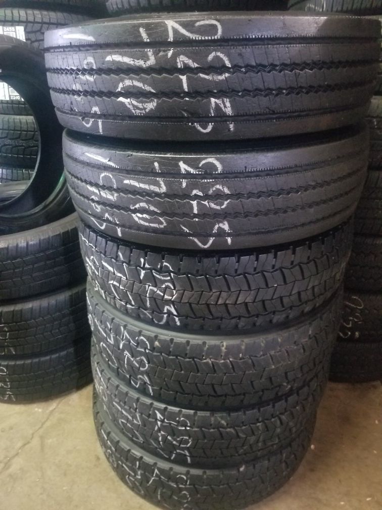 6 tires 225/70/19.5 $600 installed good condition