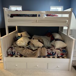 Bunk Bed With Storage Twin Mattress Included 