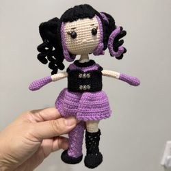 🧶Handmade Cute Crochet Kuromi Girl