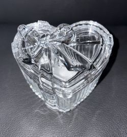 Glass Heart Jewelry Box
