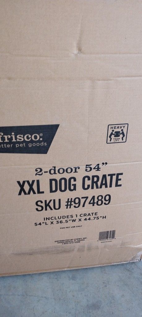 Dog Crate XXL Double Door Frisco( Brand New)