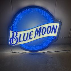 Blue Moon Beer Light LED sign