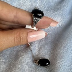 Matching Spinel Ring & Necklace 
