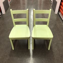 RARE Discontinued Green Pottery Barn Kids My First Toddler Wooden Play Chair Set