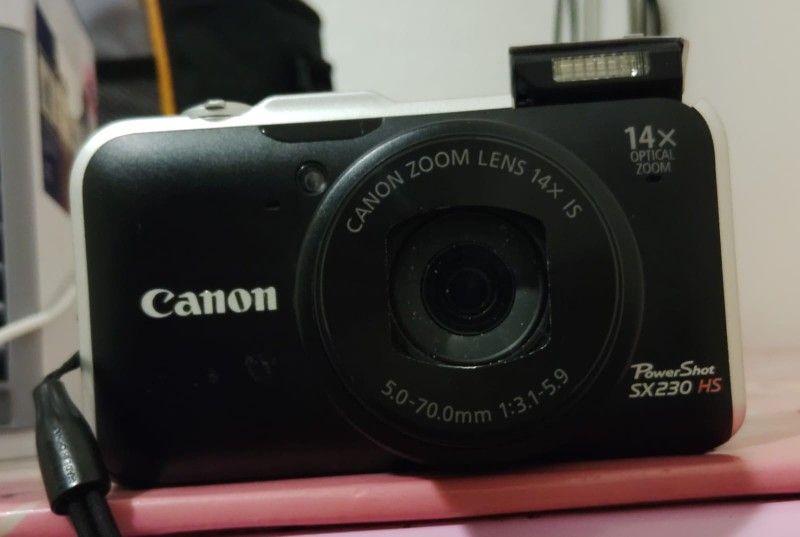 Canon PowerShot SX230 HS Camera 12.1MP 14X Zoom Black GPS OEM Charger Battery